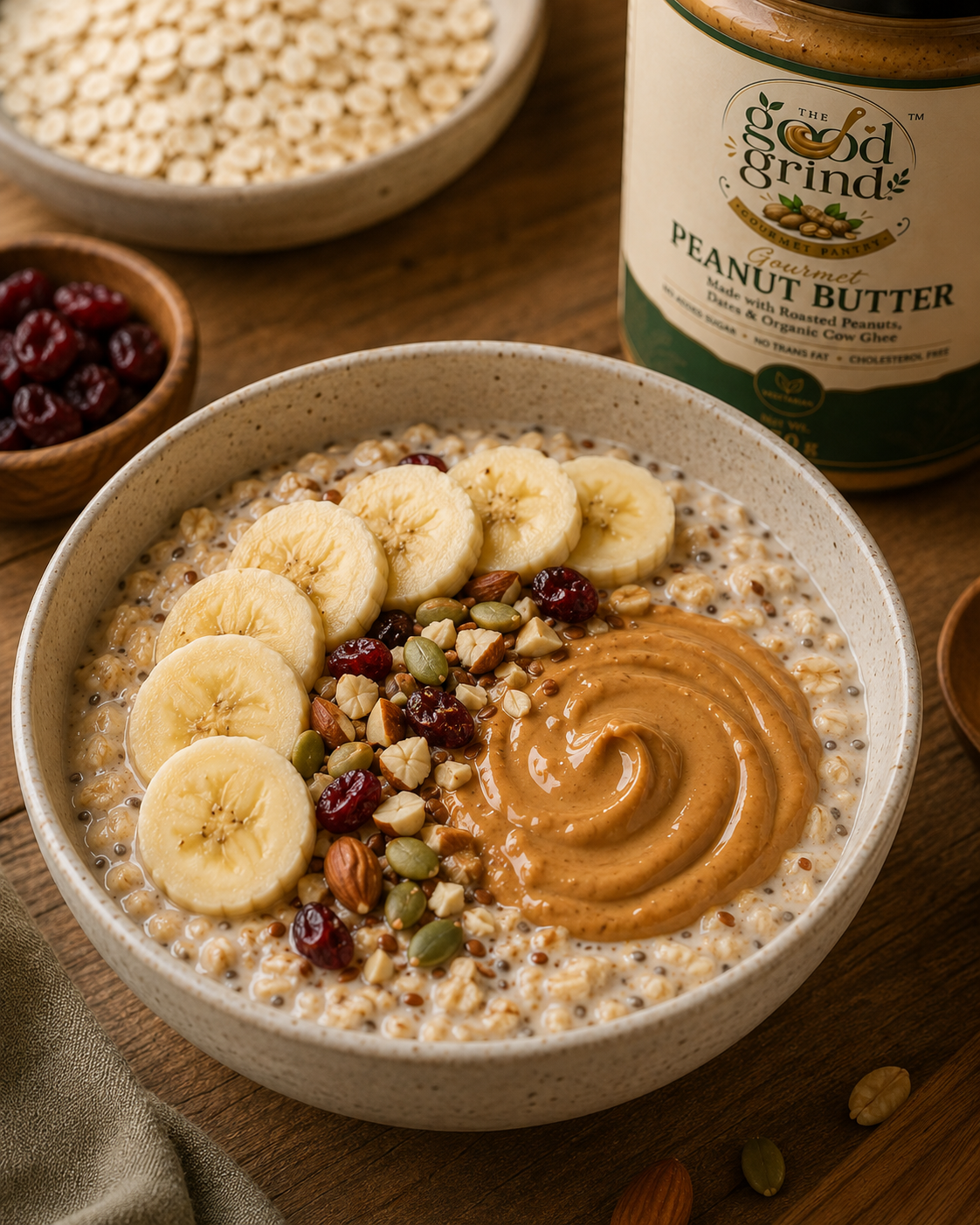 Creamy Peanut Butter Overnight Oats