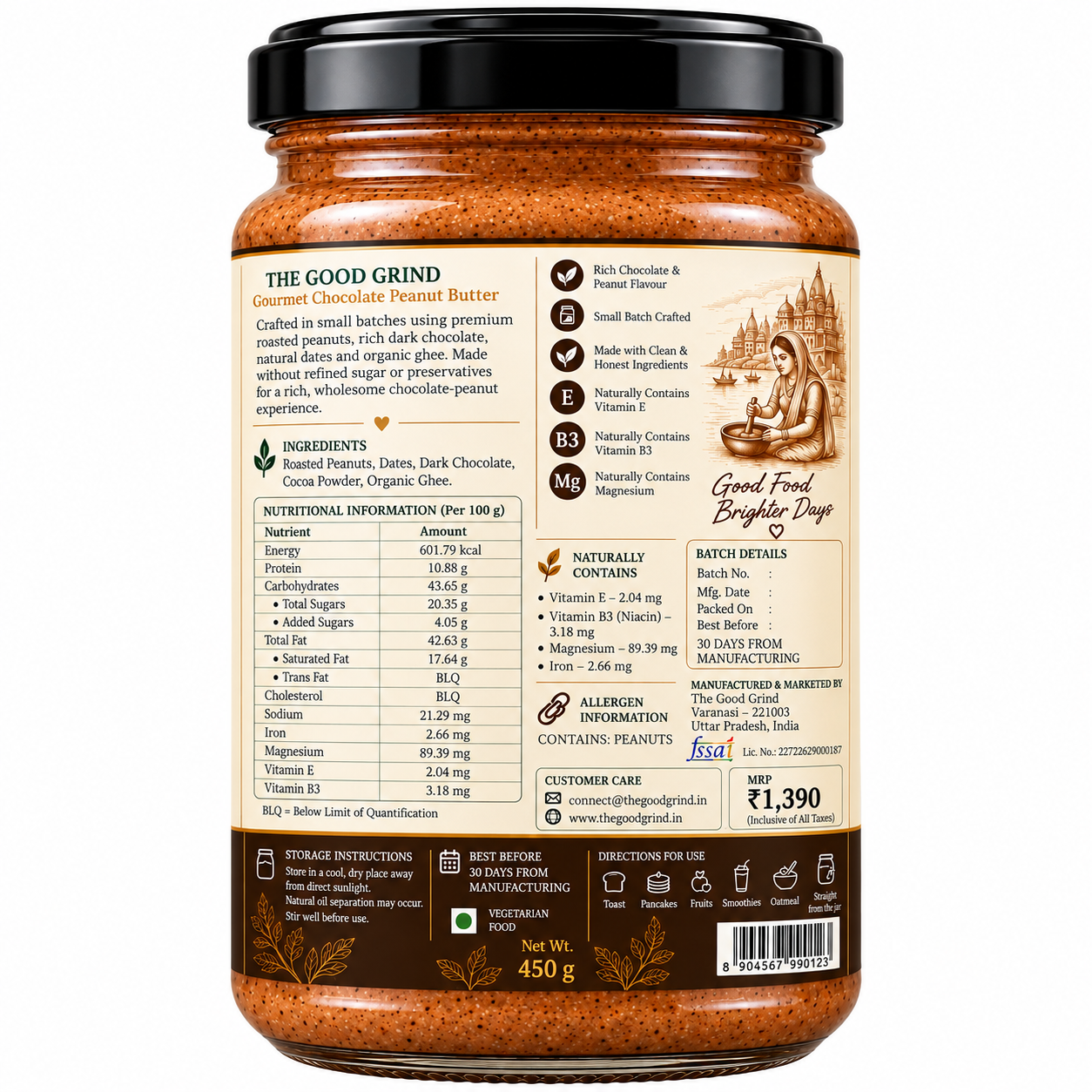 (Trio Pack) 2 Peanut & 1 Chocolate Peanut Butter